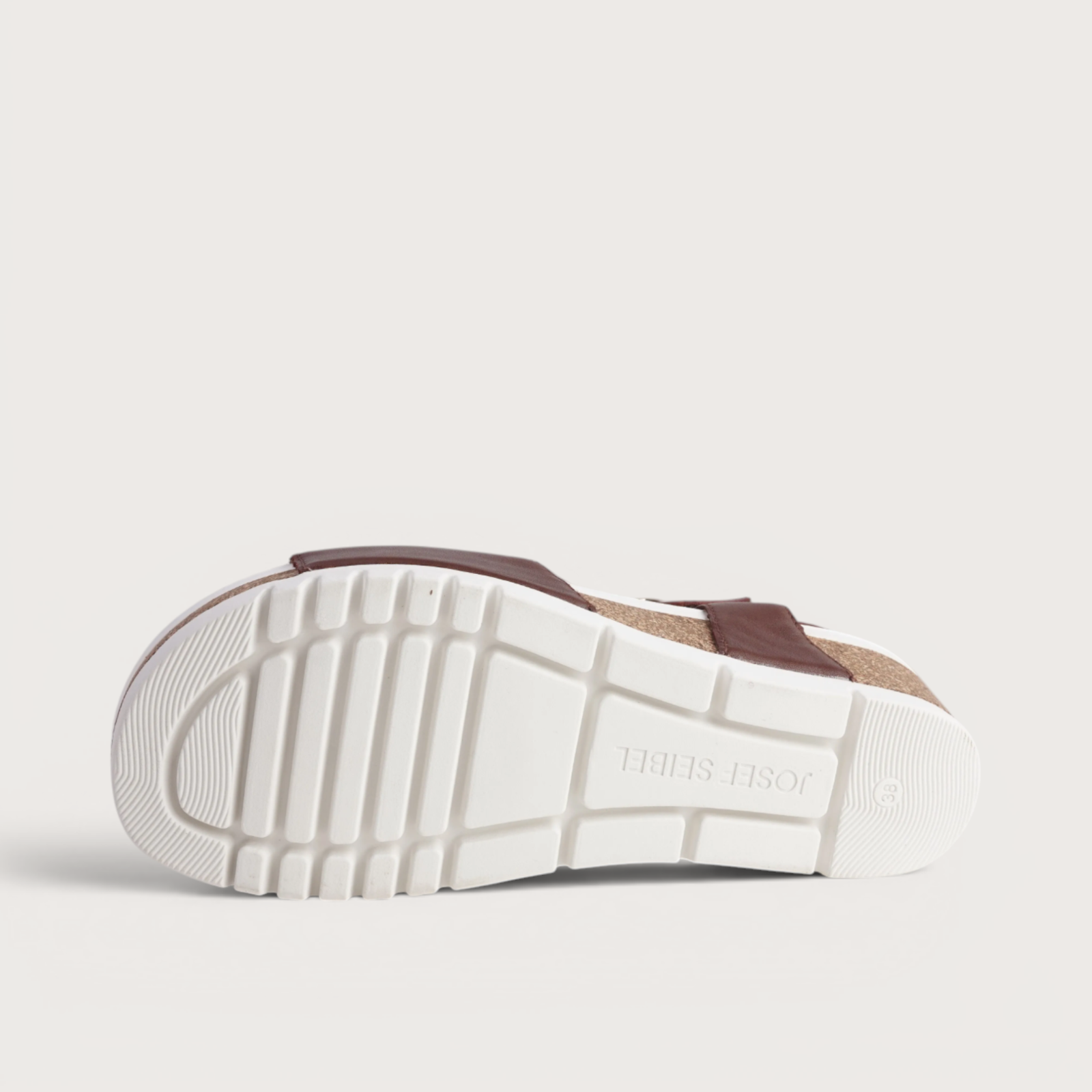 Quinn 16 Cognac Leather Wedge Sandals