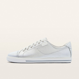 Nat III Silver Tumbled Leather Sneakers