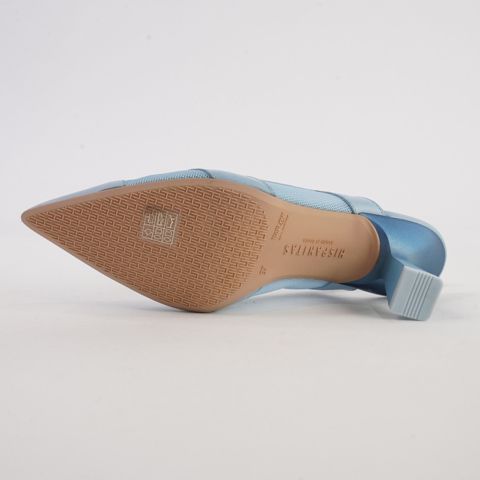 HV254003 Pale Blue Leather Heels