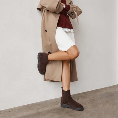 Rocco II Chocolate Suede Ankle Boots