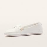 Hannah III White Tumbled Leather Sneakers