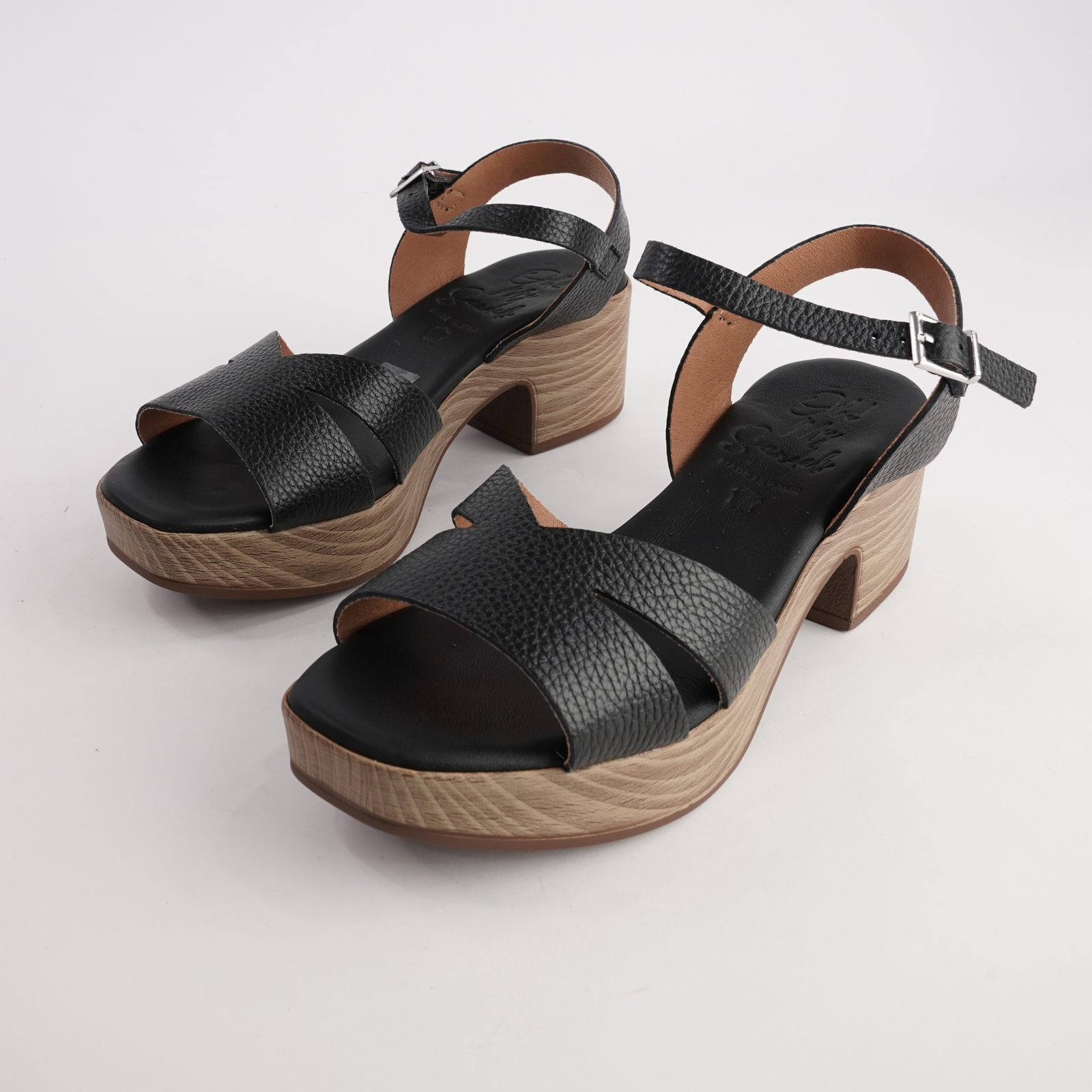 Phillipa Negro Leather Heels