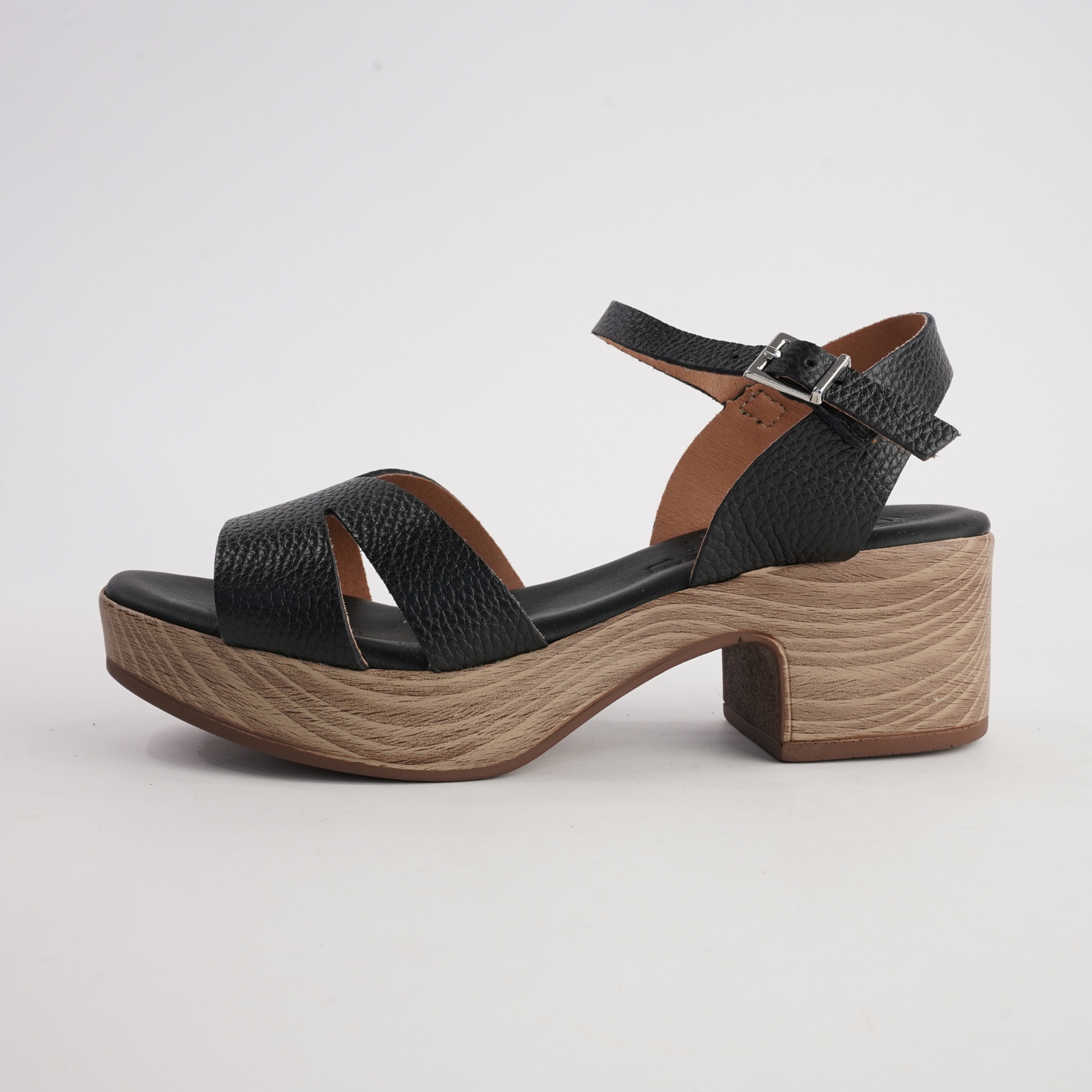 Phillipa Negro Leather Heels