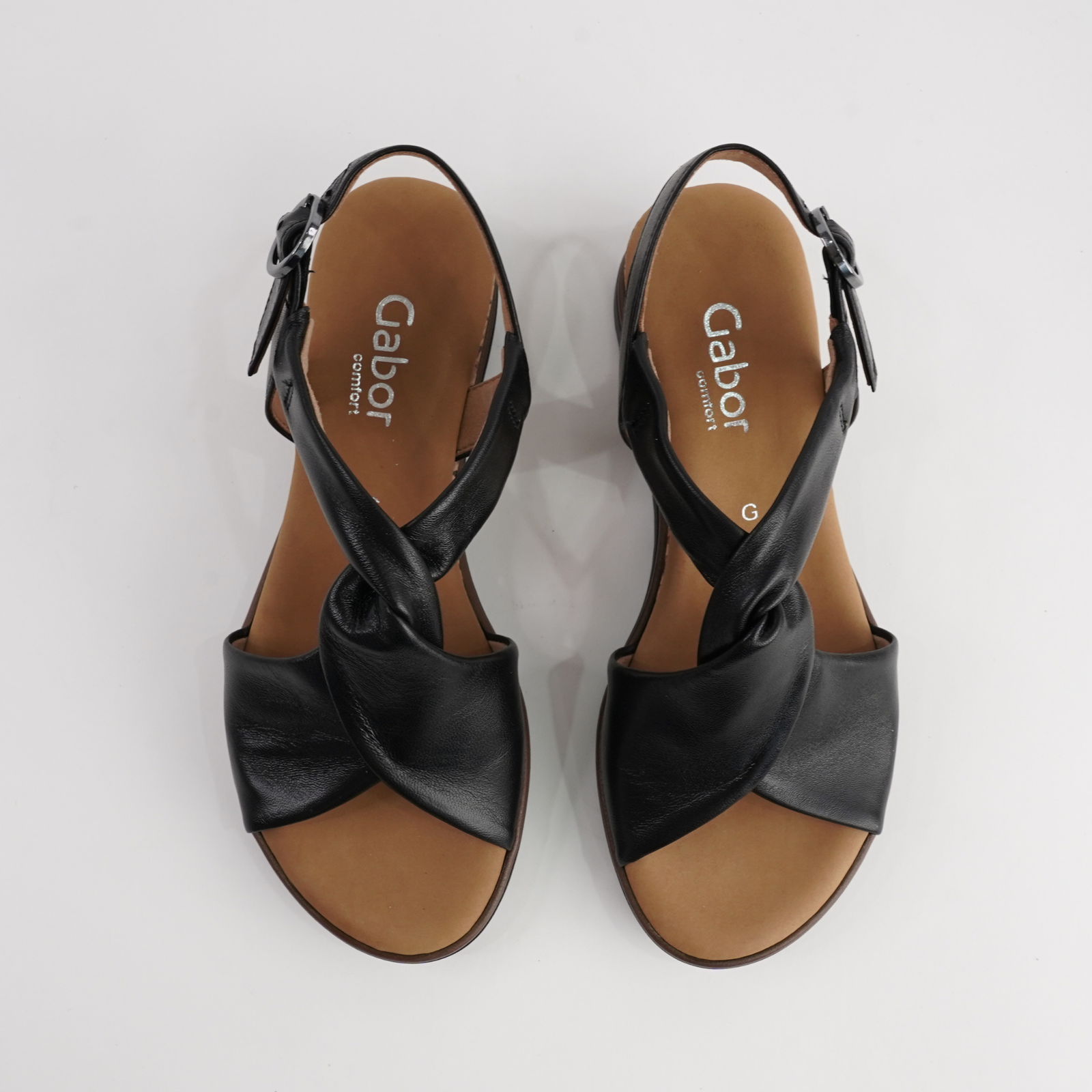 Martha Black Leather Sandals