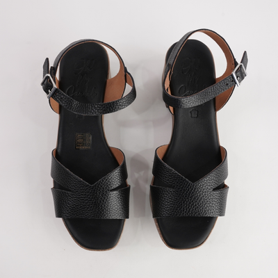 Phillipa Negro Leather Heels