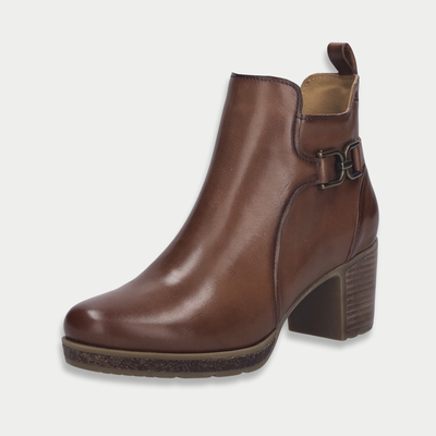 Gloria 04 Cognac Leather Ankle Boots