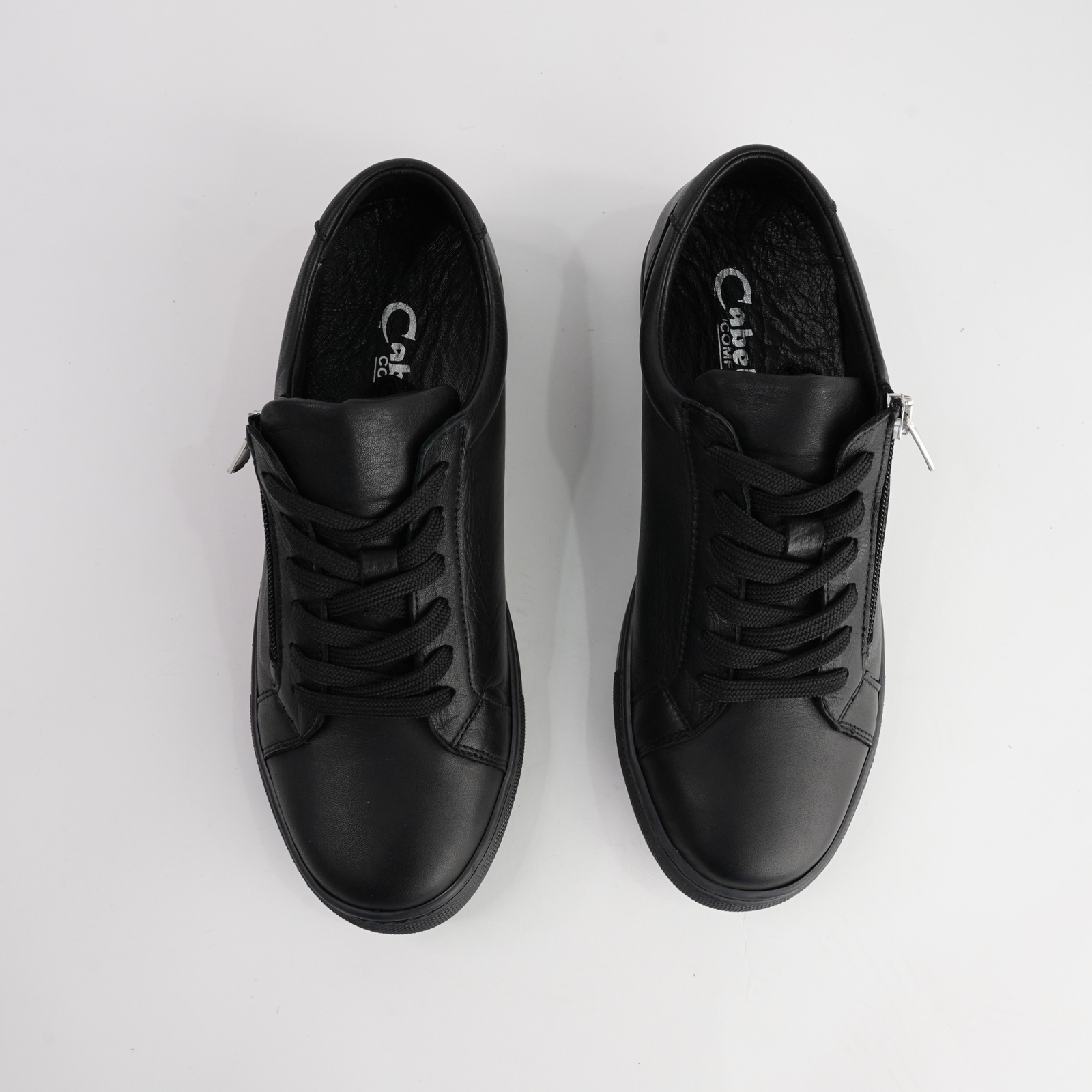 Unly Black Leather Sneakers