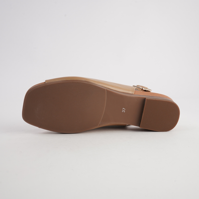 Freda Camel Leather Sandals