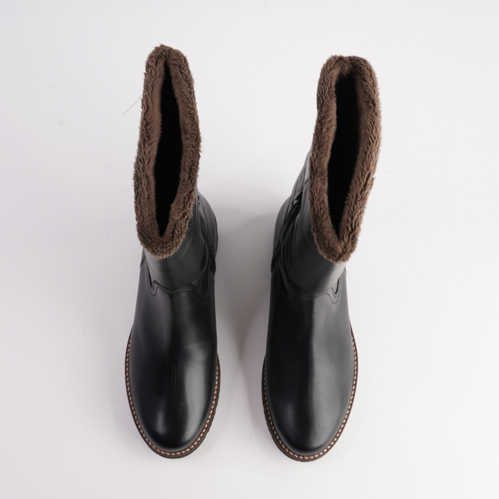10780 Negro Leather Boots