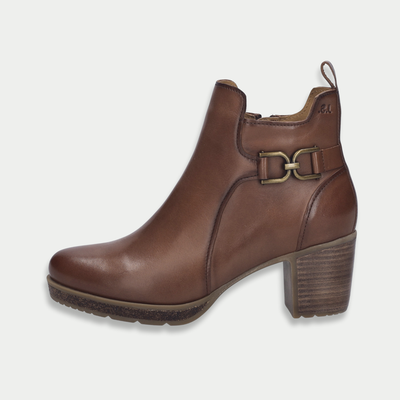 Gloria 04 Cognac Leather Ankle Boots