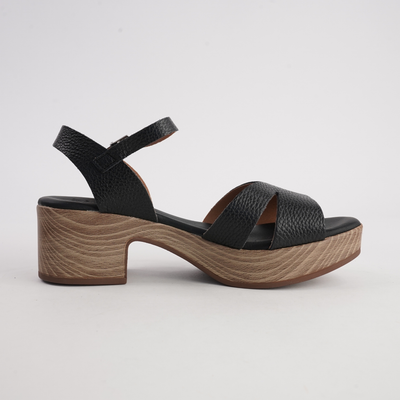 Phillipa Negro Leather Heels