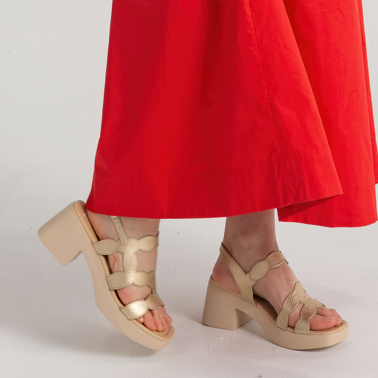 Dawn Platino Leather Heels