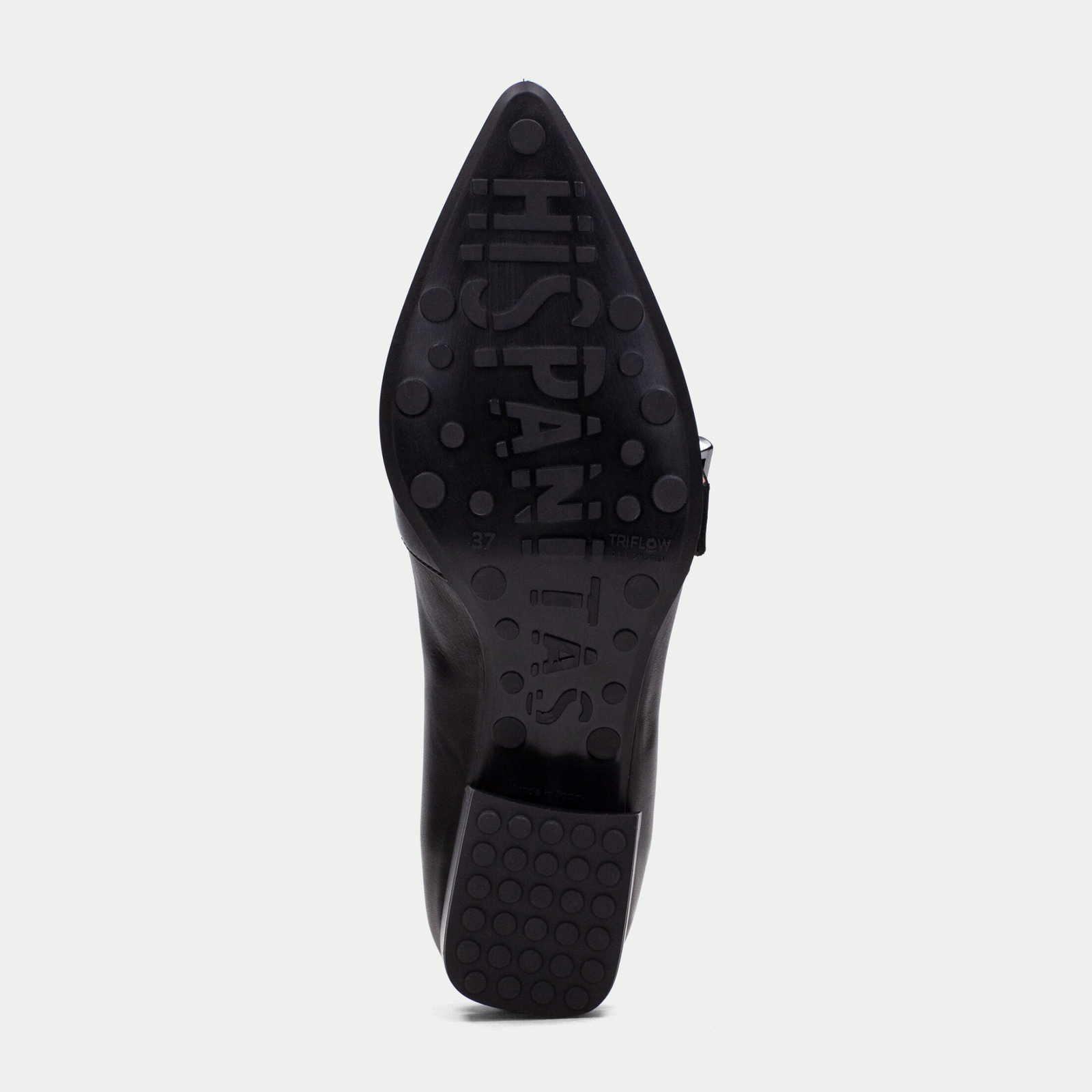 ZHI254262 Black Zebra Leather Flats