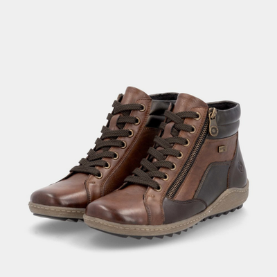 R1458 Tan Leather Lace Up Boots