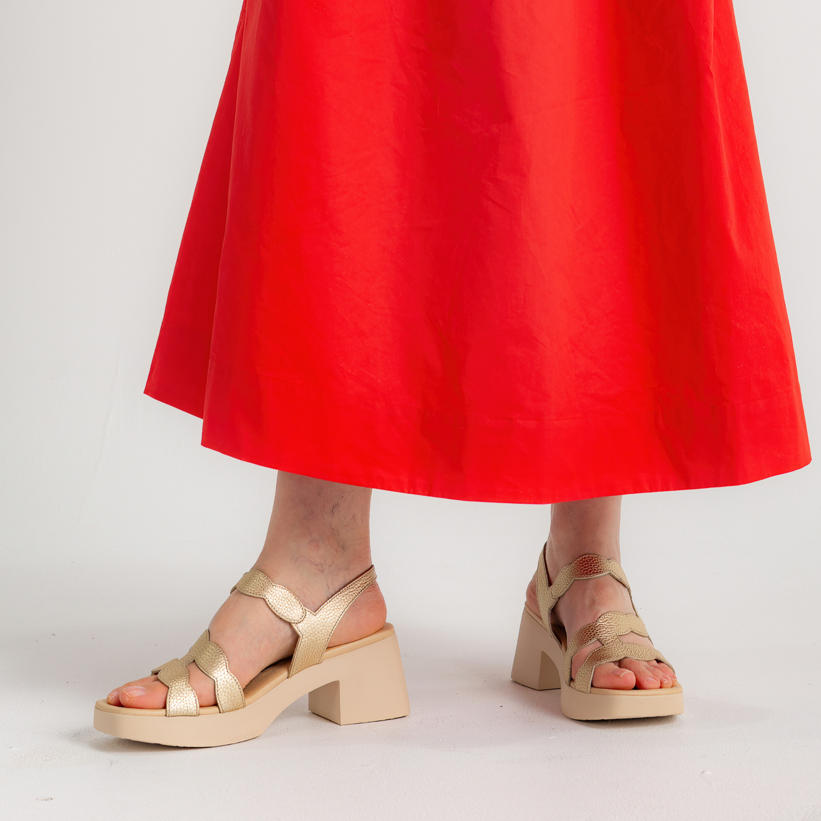 Dawn Platino Leather Heels