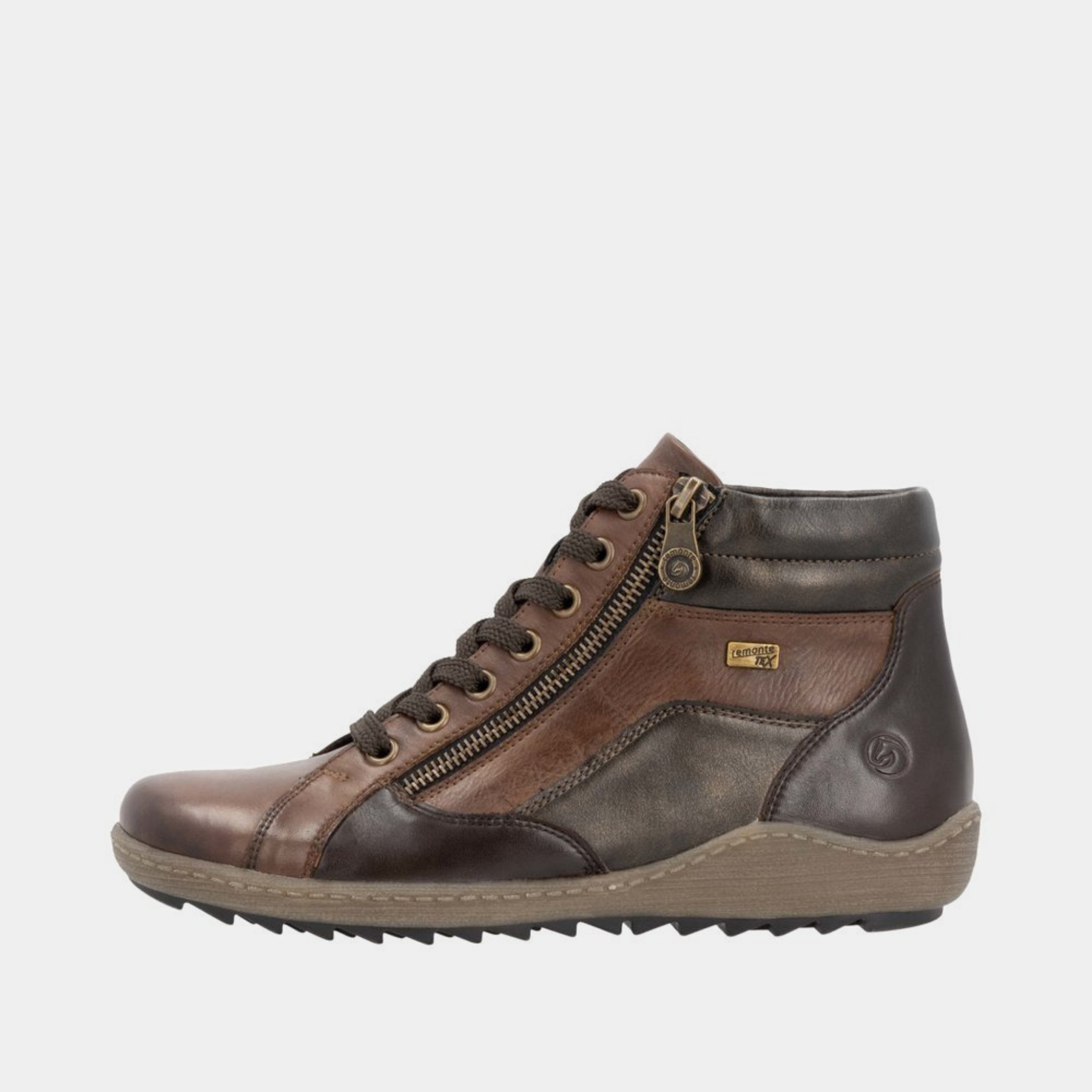 R1458 Tan Leather Lace Up Boots