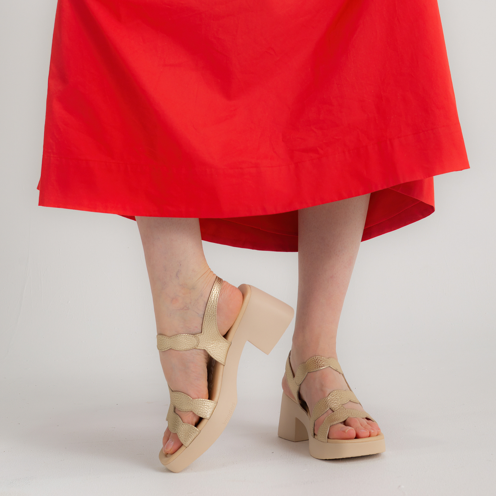 Dawn Platino Leather Heels