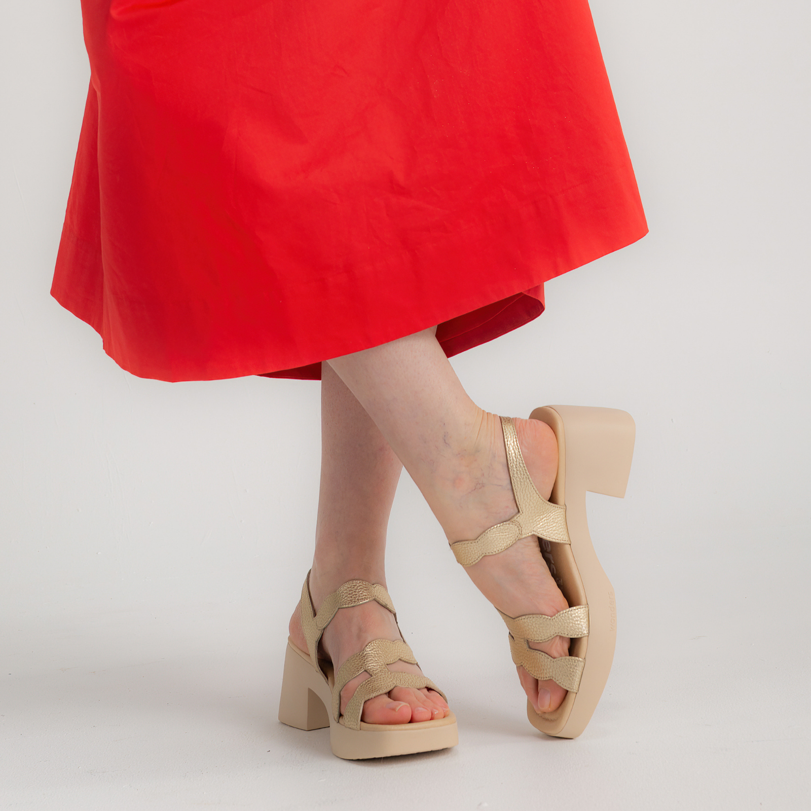 Dawn Platino Leather Heels