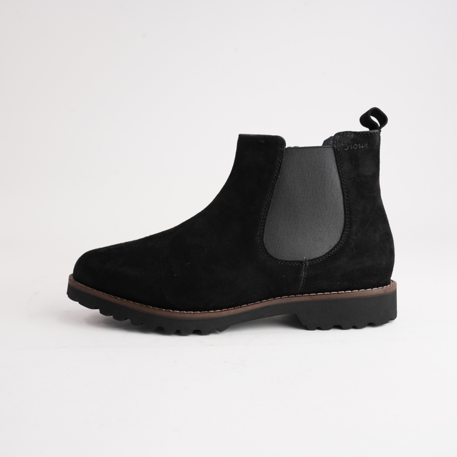 Meredith701 Black Suede Leather Ankle Boots