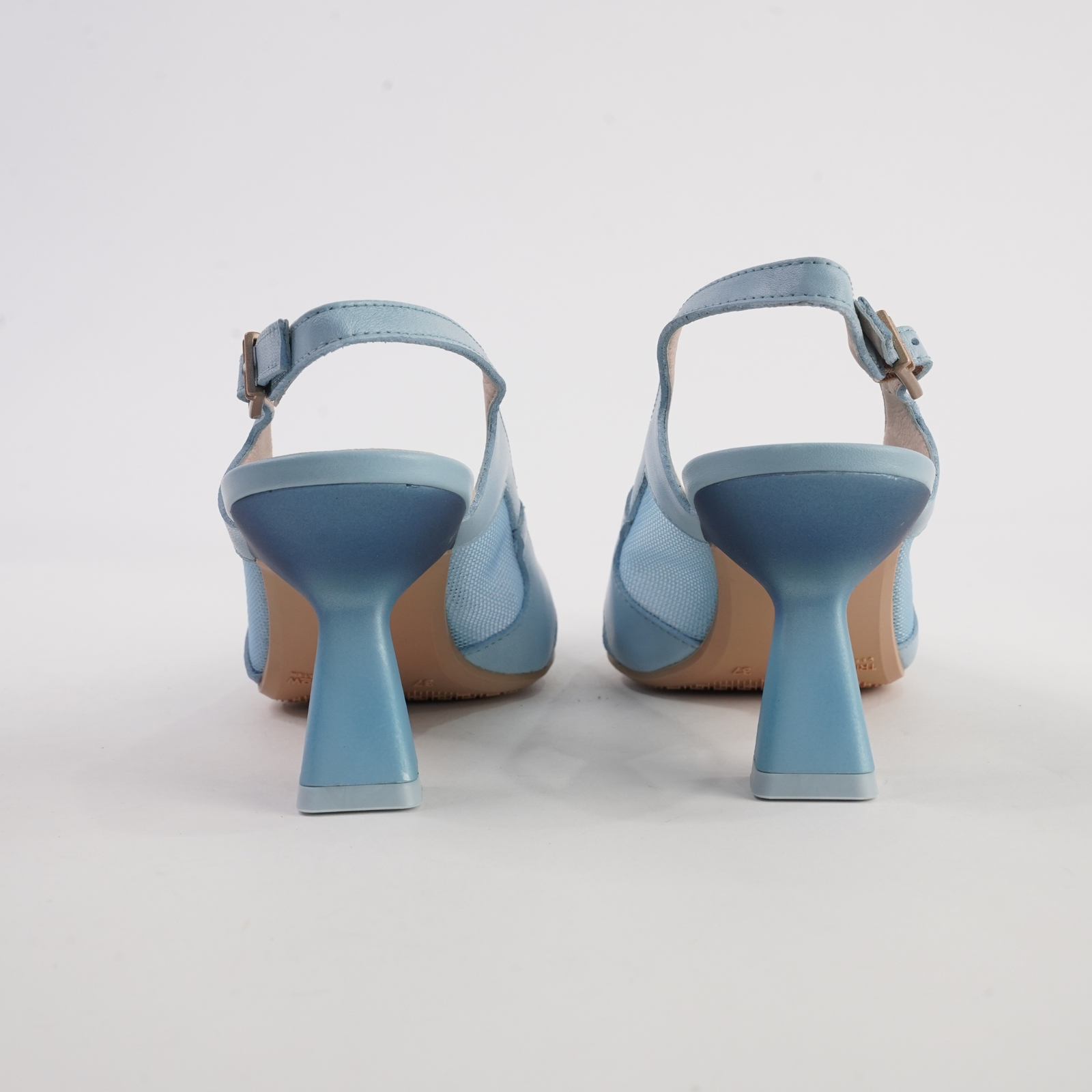 HV254003 Pale Blue Leather Heels