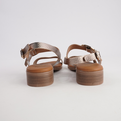 Trilly Platinum Multi Leather Sandals
