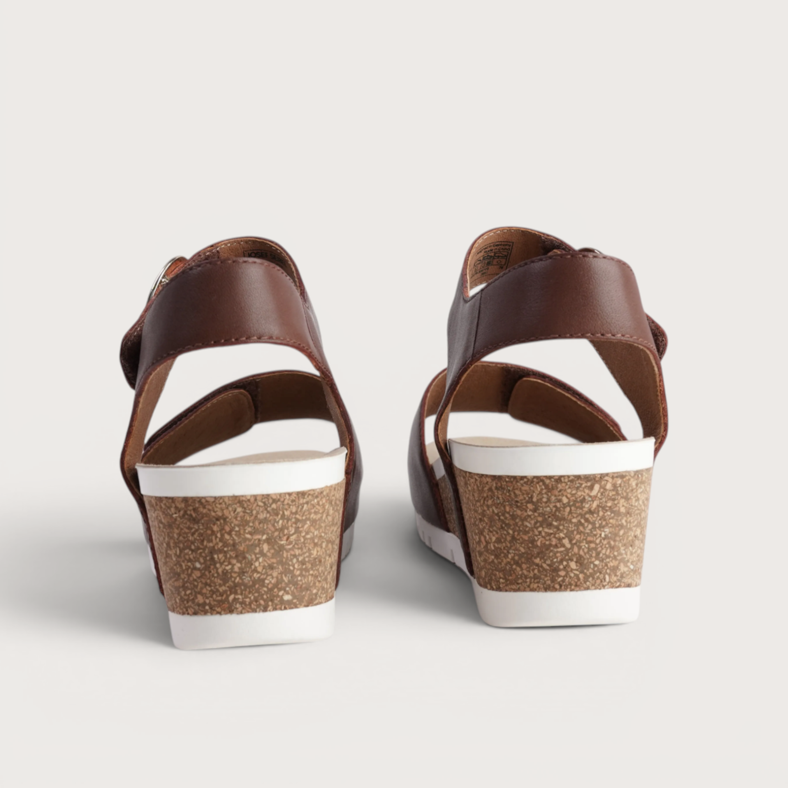 Quinn 16 Cognac Leather Wedge Sandals
