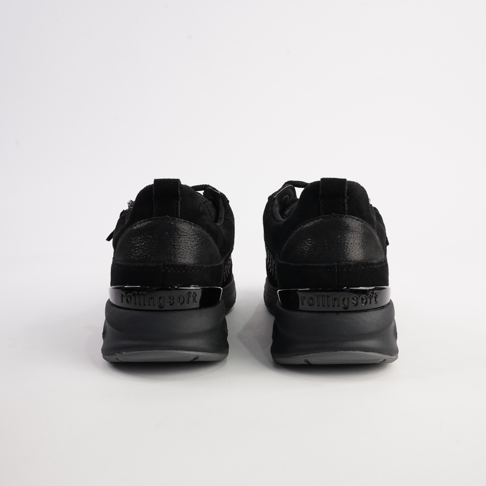 Gabby Black Suede Leather Sneakers