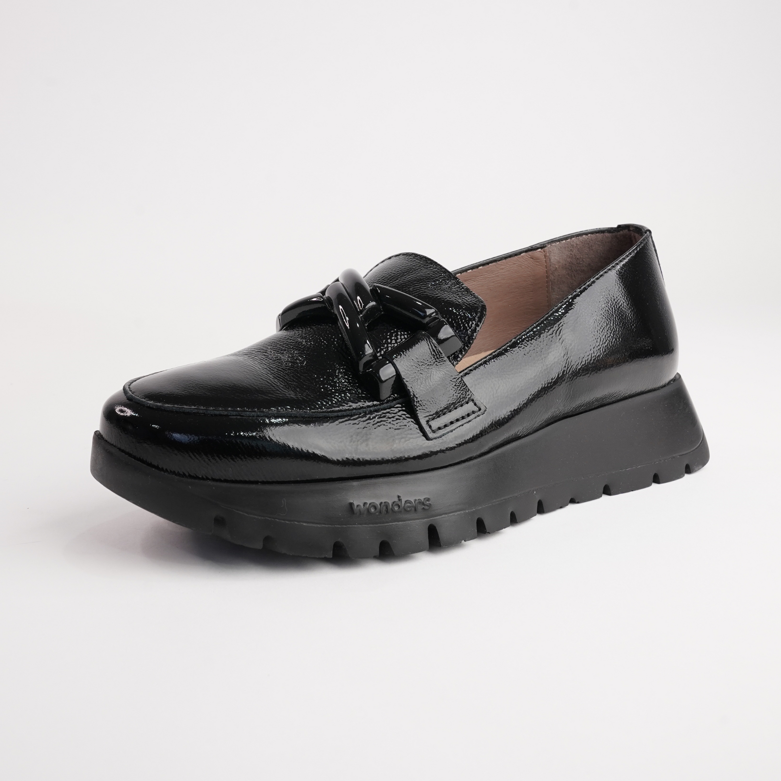 Nora Black Patent Leather Loafers