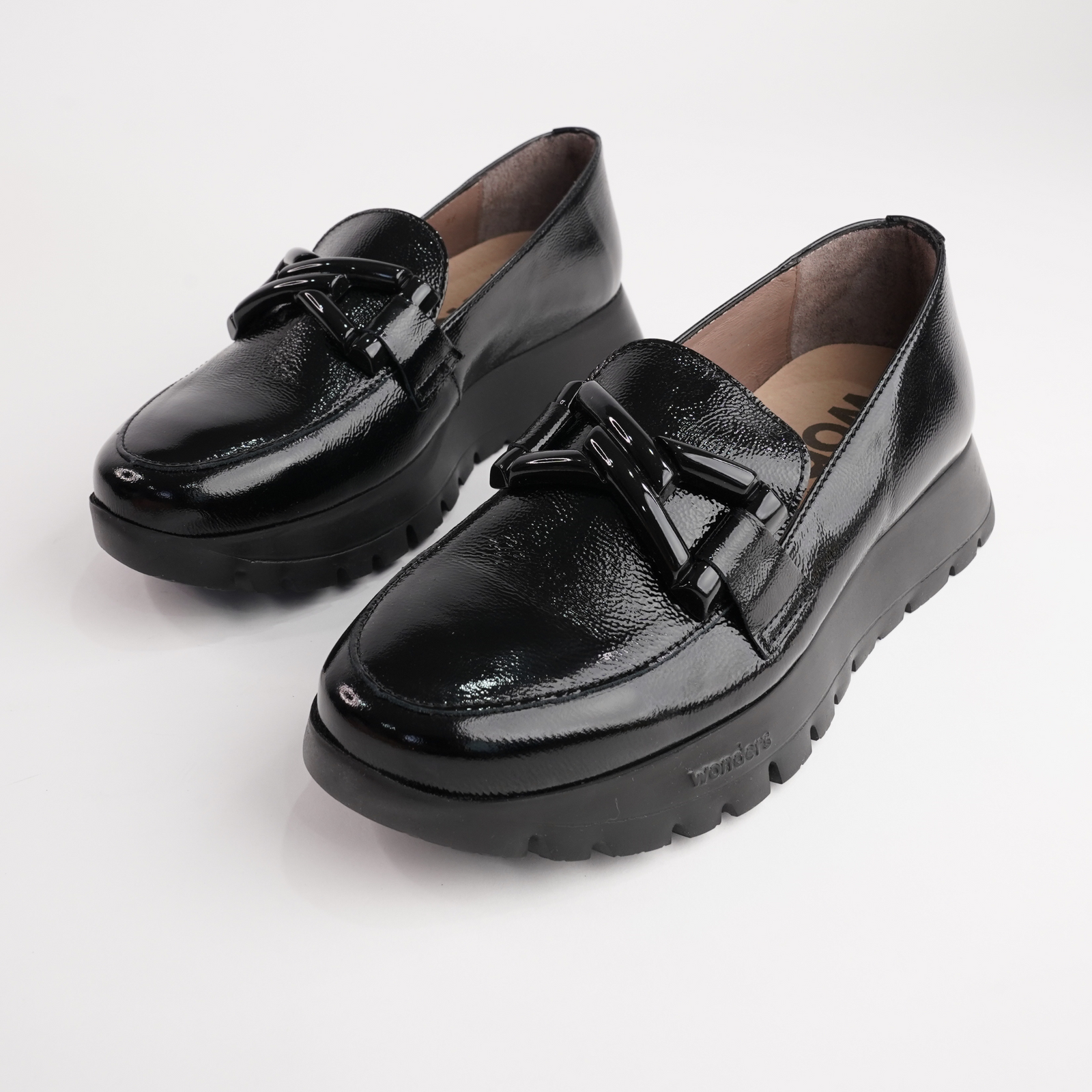 Nora Black Patent Leather Loafers