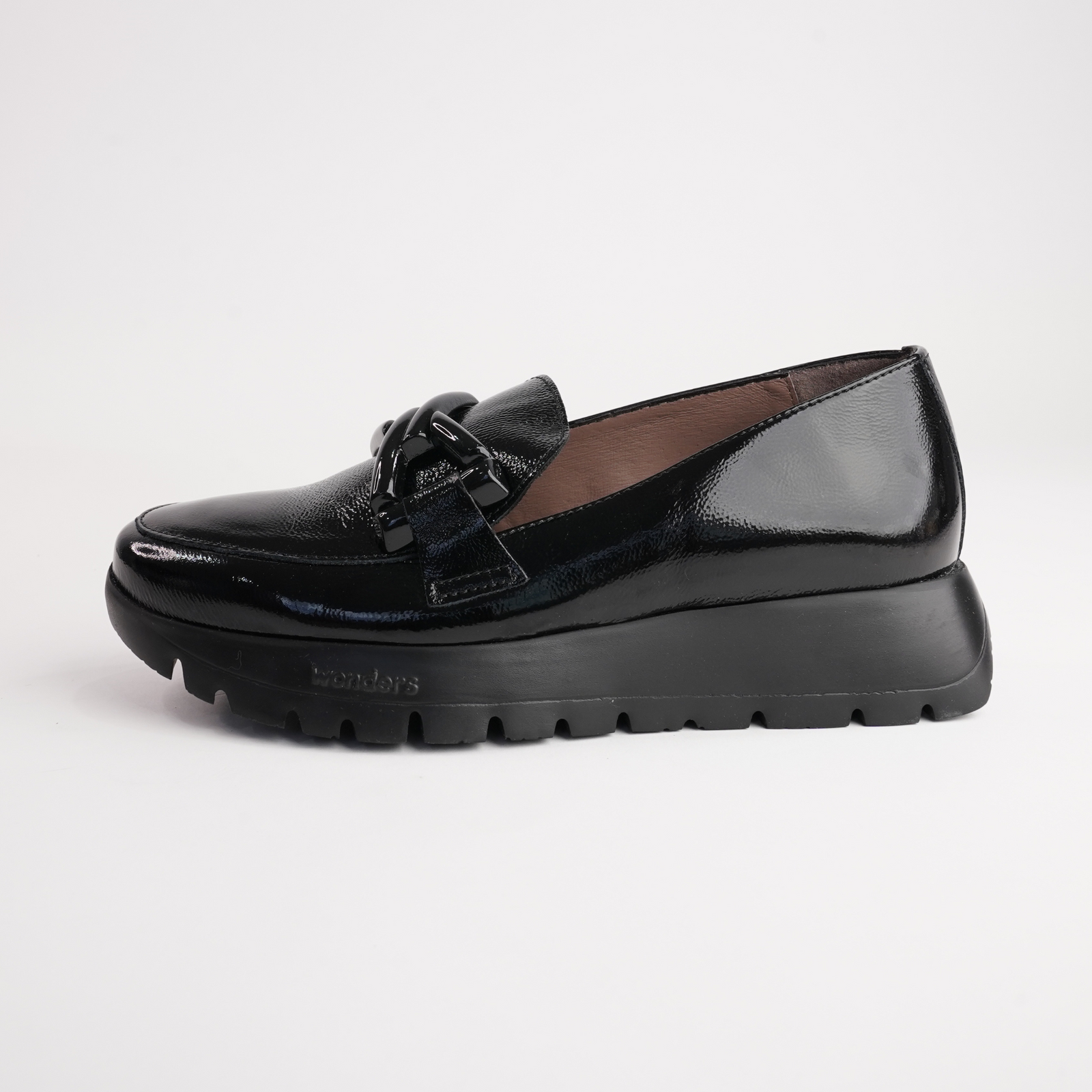 Nora Black Patent Leather Loafers