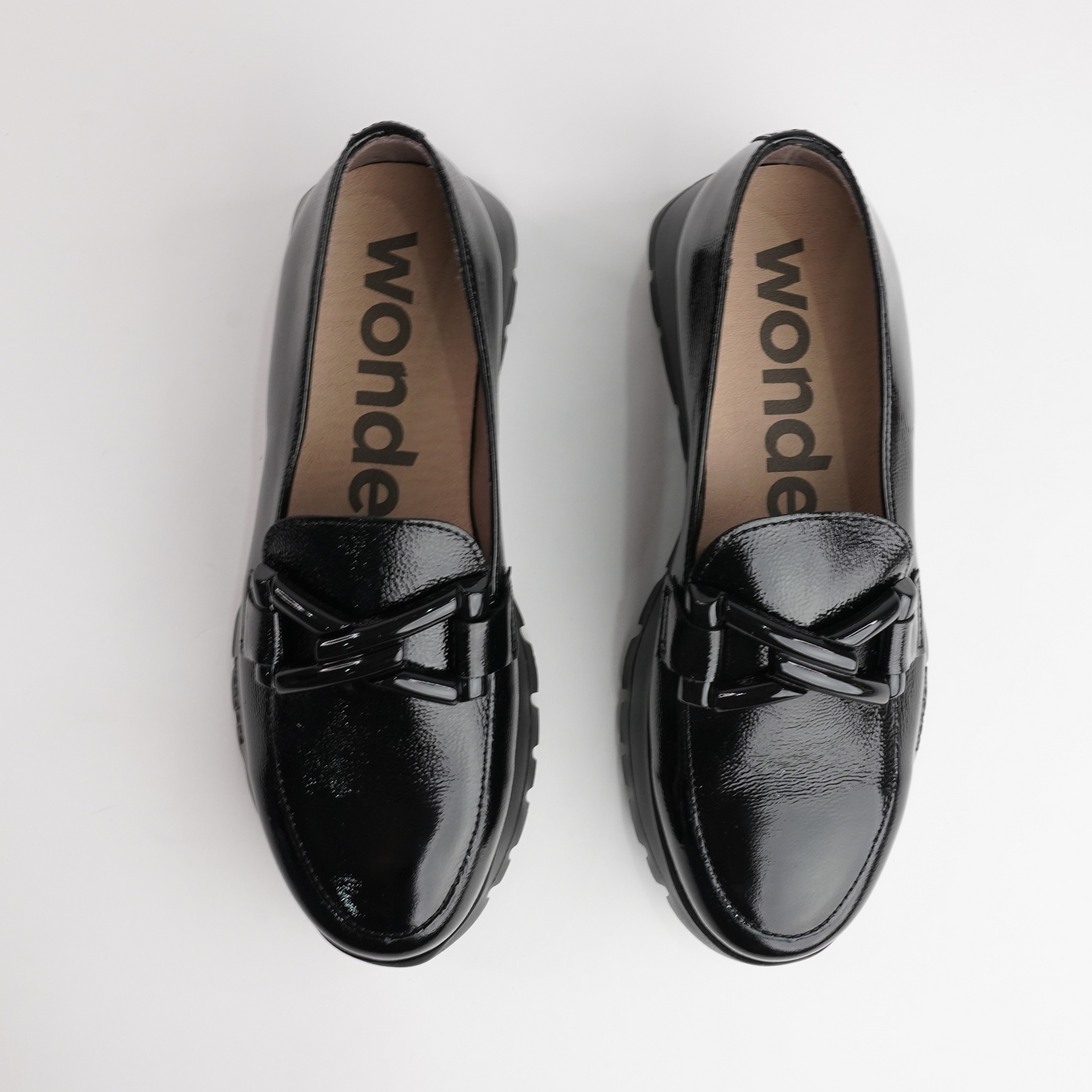 Nora Black Patent Leather Loafers