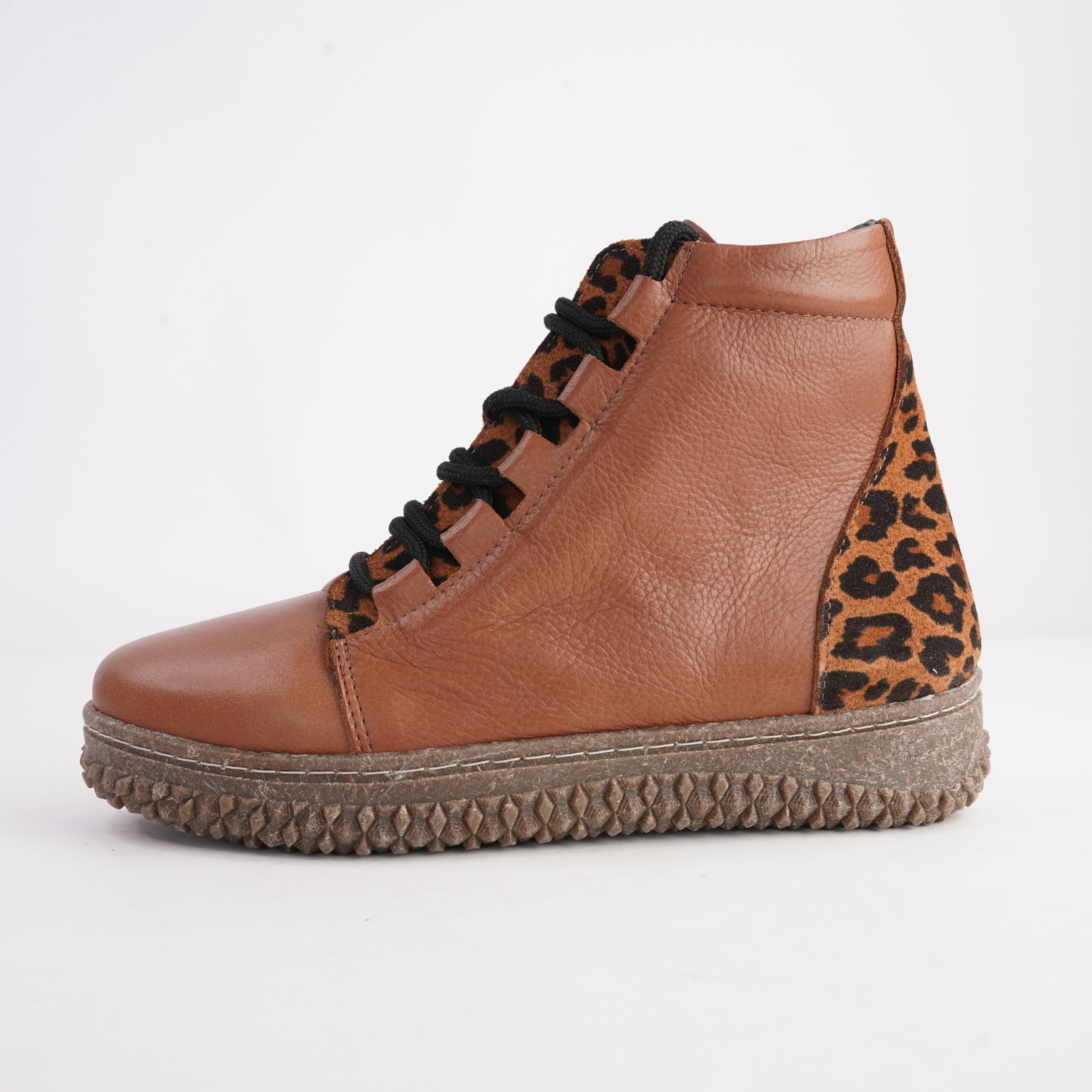 Bonnie Tan Leather Lace Up Boots