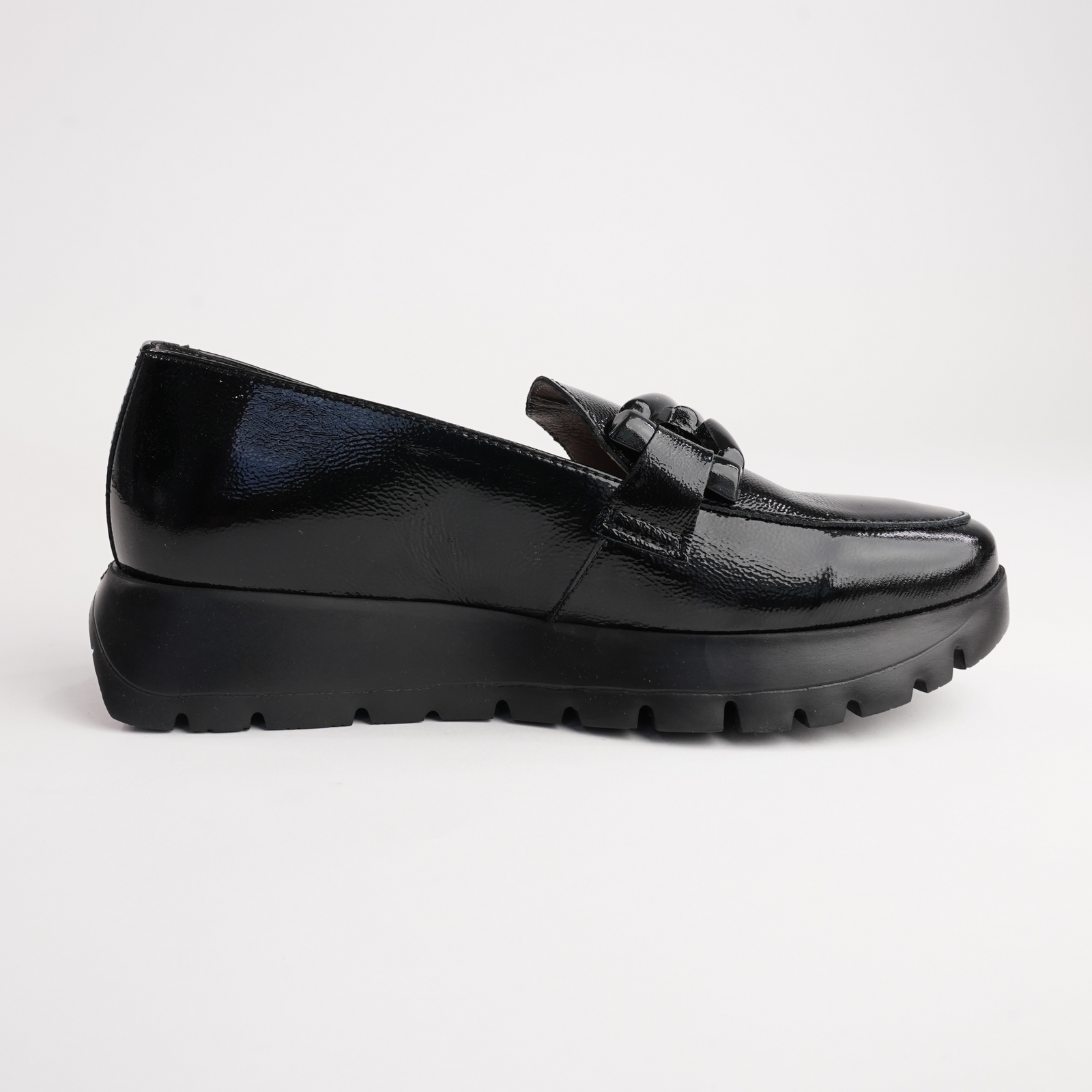 Nora Black Patent Leather Loafers