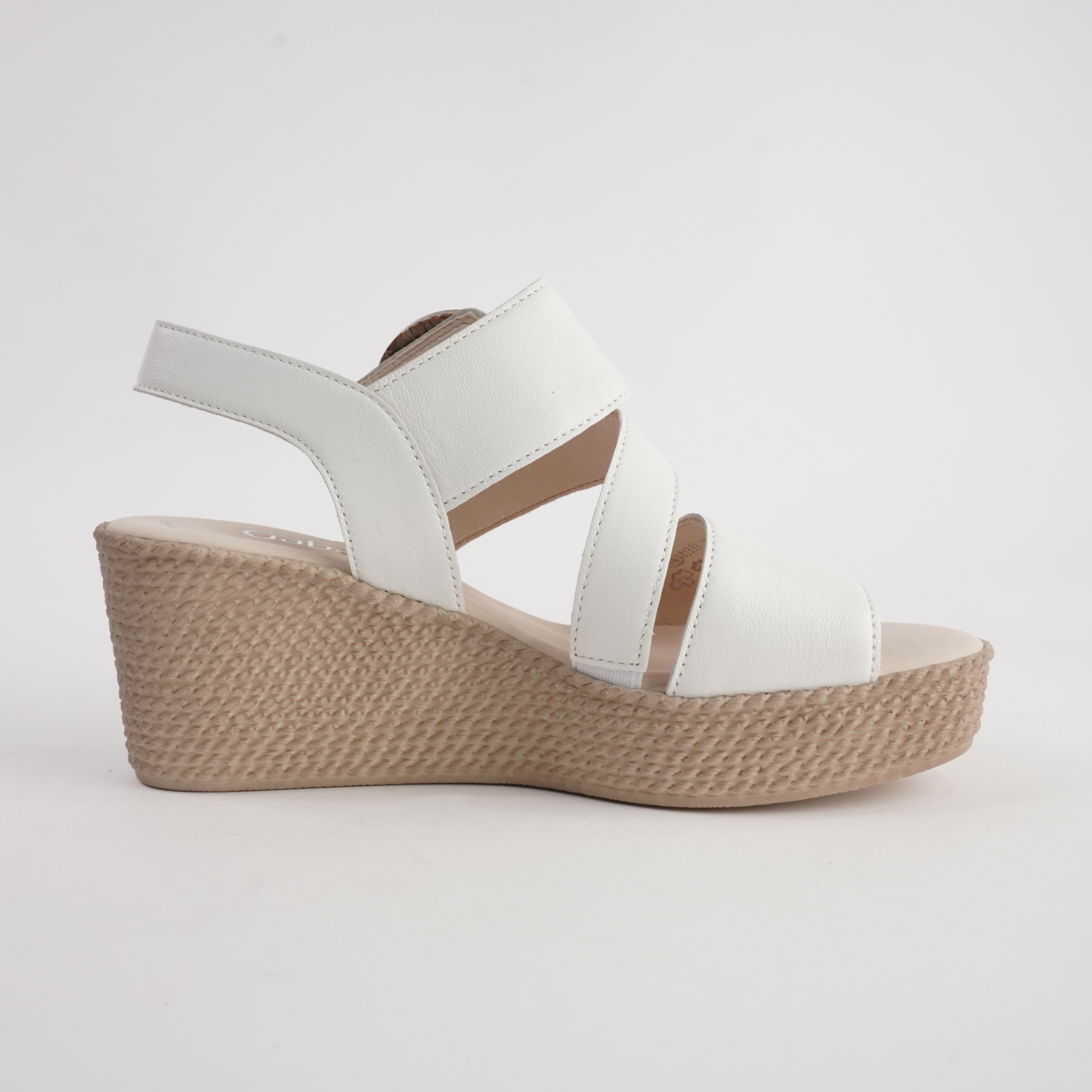 Thelma Latte Leather Wedges
