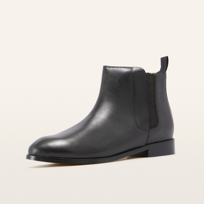 Austen Ii Black Leather Ankle Boots