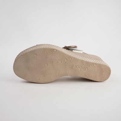 Thelma Latte Leather Wedges