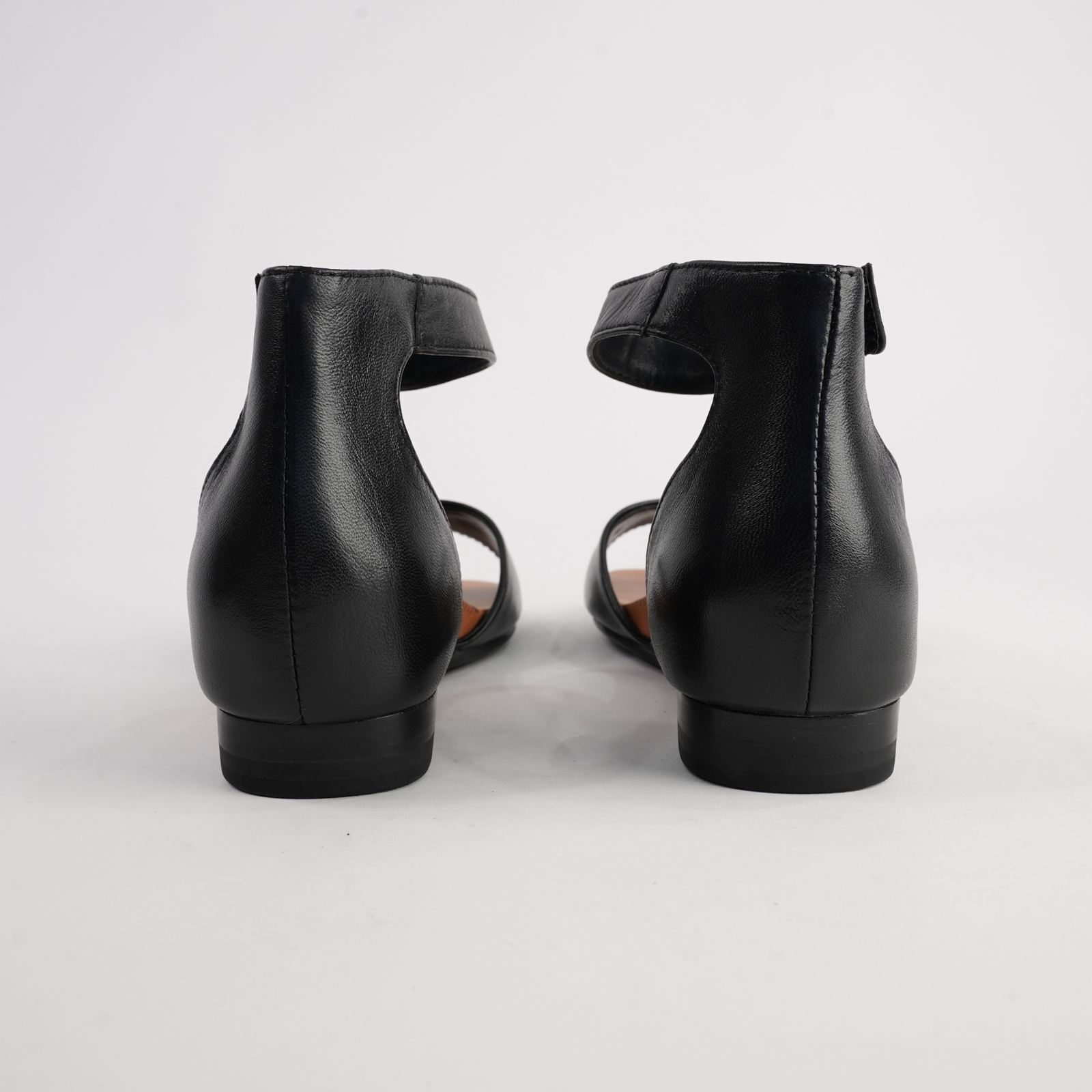 Francis Black Leather Sandals