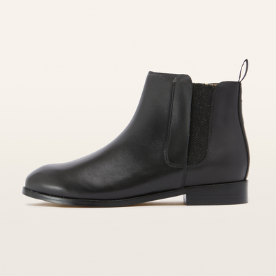 Austen Ii Black Leather Ankle Boots