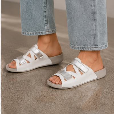 Poet White Combo Sandals