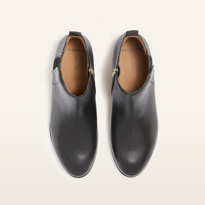 Austen Ii Black Leather Ankle Boots