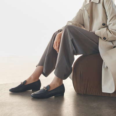 Ash II Black Leather Loafers