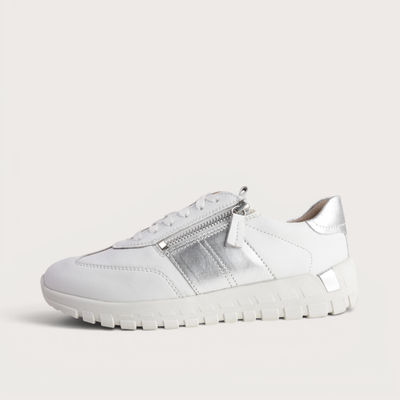 Gabby 01 White Silver Sneakers