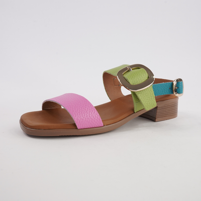 Trilly Bright Multi Leather Sandals