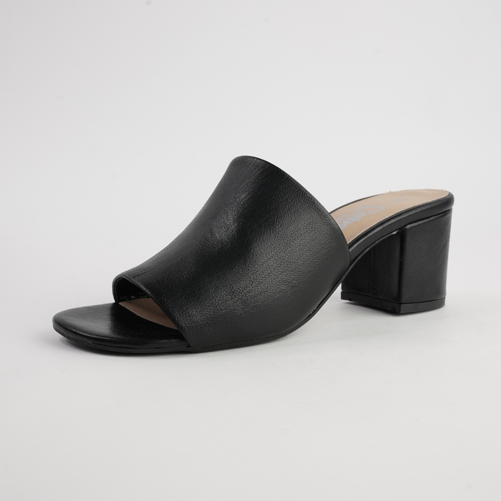 Marquee Black Leather Heels