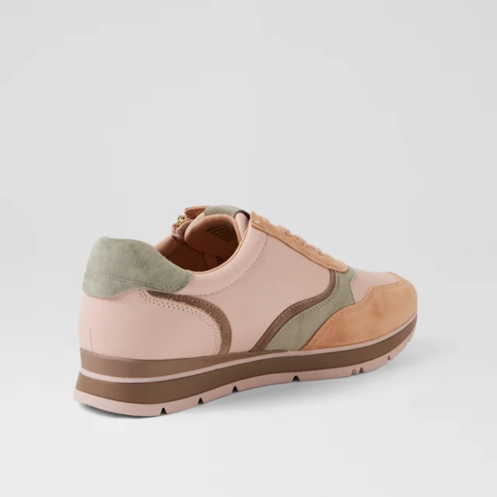 Narniea Soft Pink Leather Sneakers