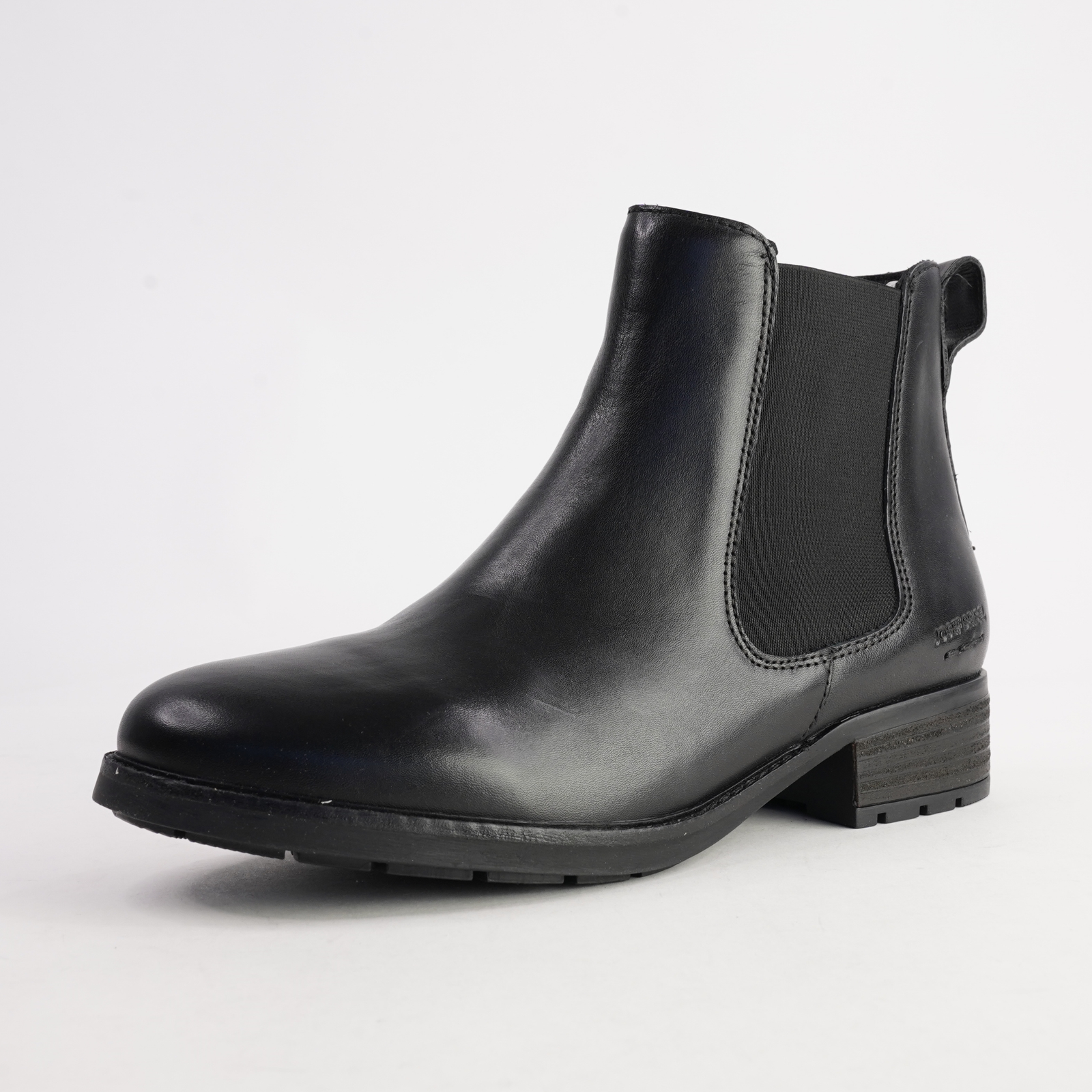 Kate 12 Schwarz Leather Ankle Boots