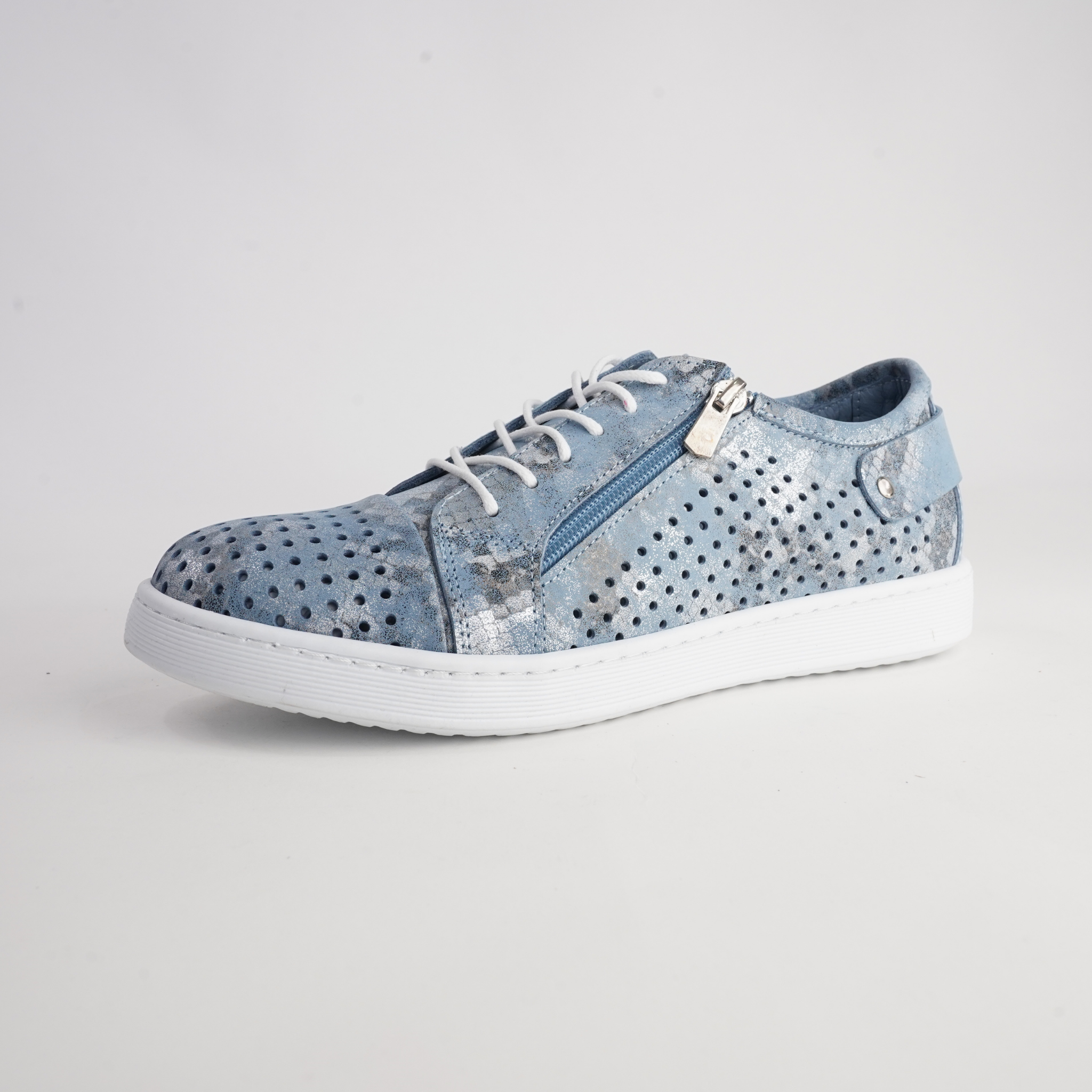Eg17p Denim Leather Sneakers