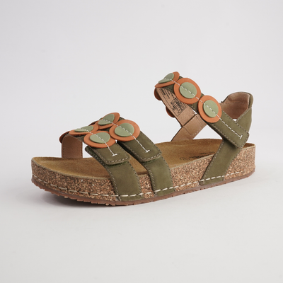 Hannah 13 Olive Multi Leather Sandals