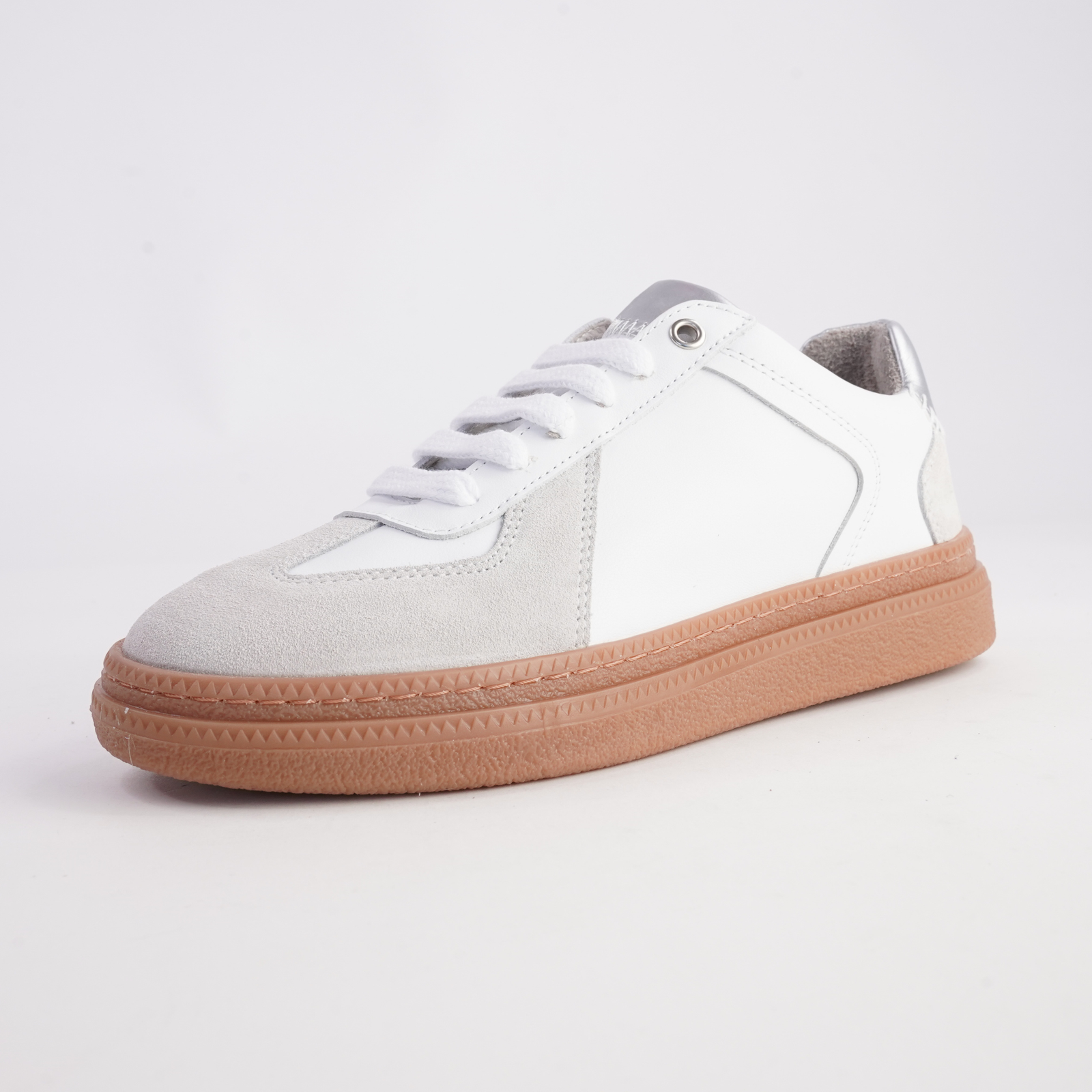 Eslyn White Leather Sneakers