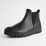 Gertie Black Leather Ankle Boots